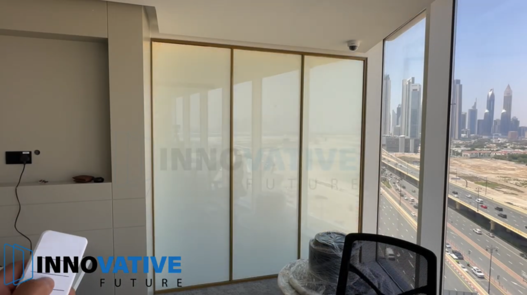 We are Innovative Future Smart Glass, an authorized switchable glass industry that manufactures and delivers smart glass products in the United Arab Emirates. Our customizable smart glass film is crafted to fully meet your expectations, whether you are looking for tinted windows for your home or a frosted glass partition at your office. The smart glass we design is intended to create a private and serene place for our valuable customers, without compromising their desire for natural light and architectural aesthetics. It’s the best you can get in the vicinity of Dubai.